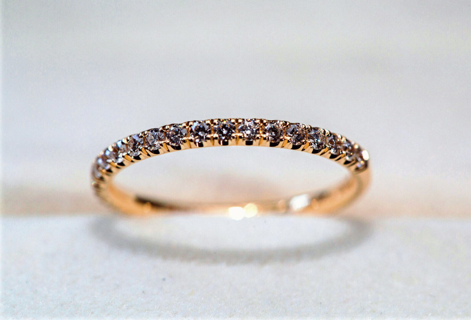Close up image of a bracelet in golden color